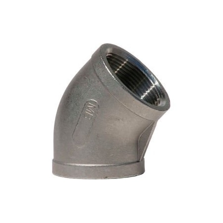 1/2 In. 304 Stainless Steel 45 Degree Elbow - FNPT - Class 150 - 300 PSI - Import